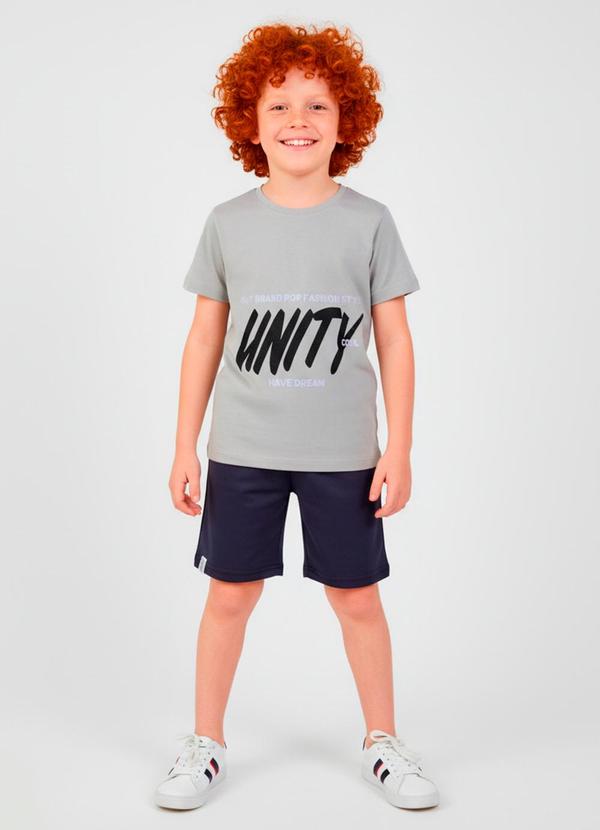 Vista 2 Conjunto Masculino Unity Have Dream Cinza Keki Boys Keki Boys