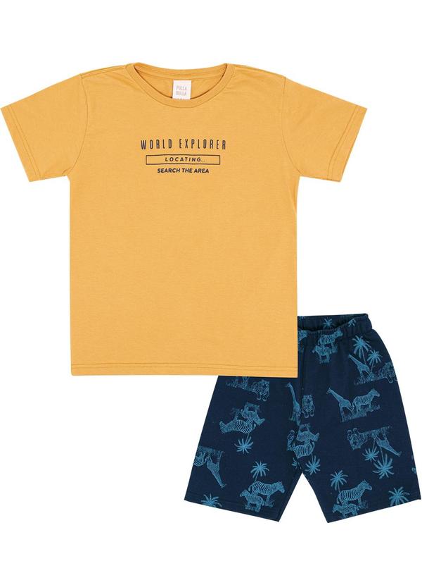 Conjunto Meia Malha Amarelo