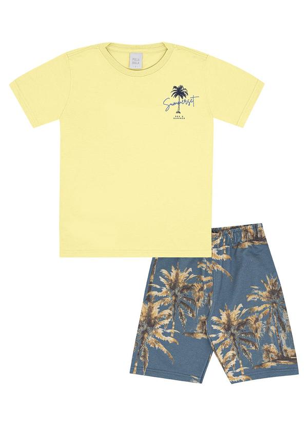 Conjunto Meia Malha Amarelo