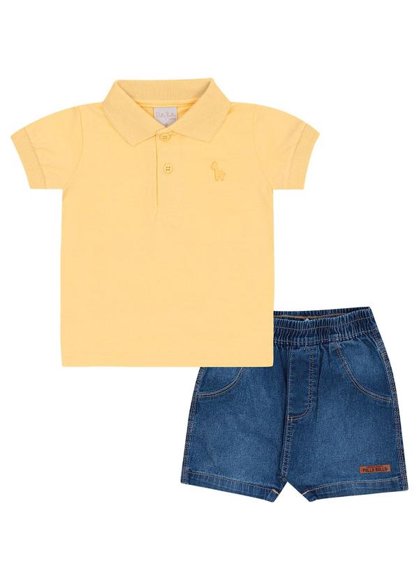 Conjunto Meia Malha Amarelo