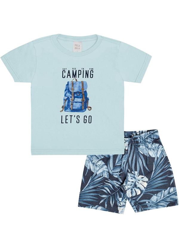 Conjunto Meia Malha Azul