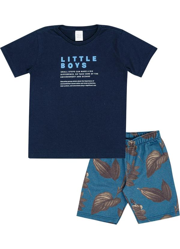 Conjunto Meia Malha Azul