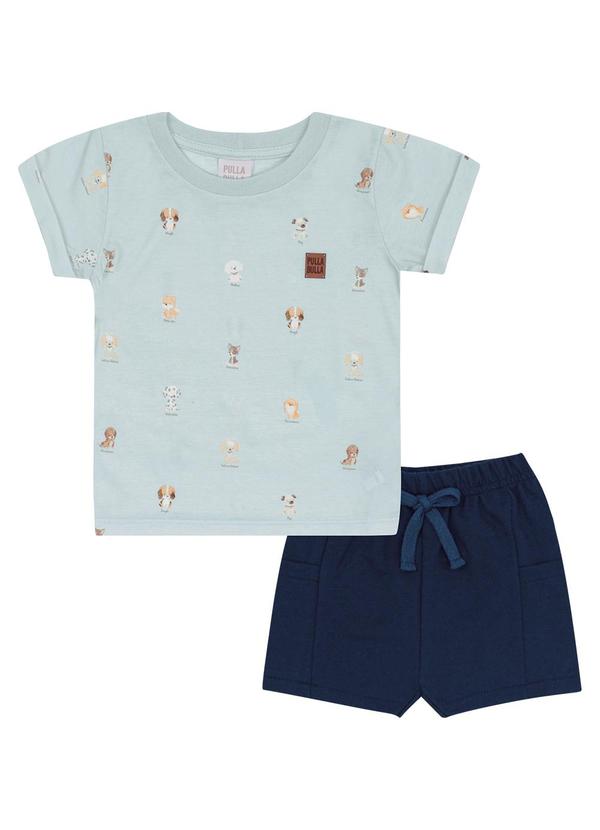 Conjunto Meia Malha Azul
