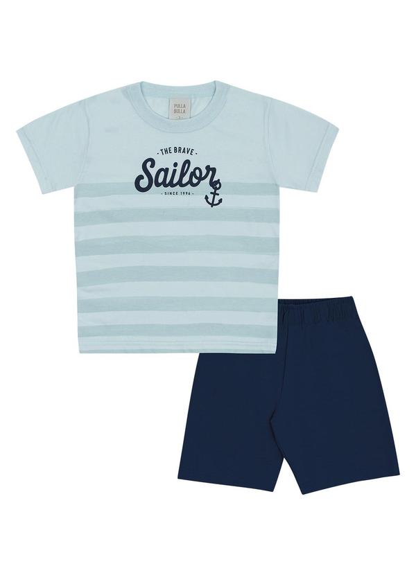 Conjunto Meia Malha Azul