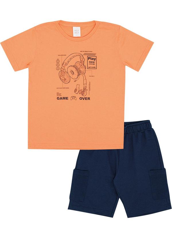 Conjunto Meia Malha Laranja