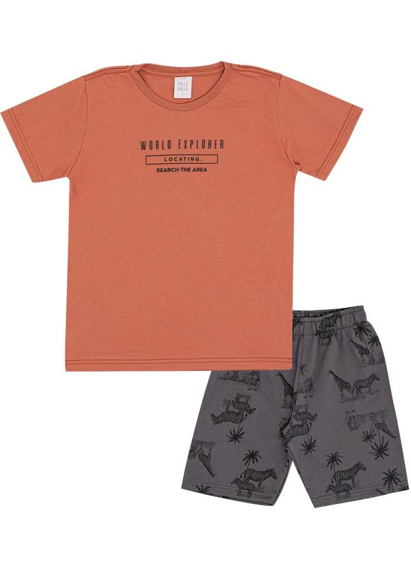 Conjunto Meia Malha Laranja