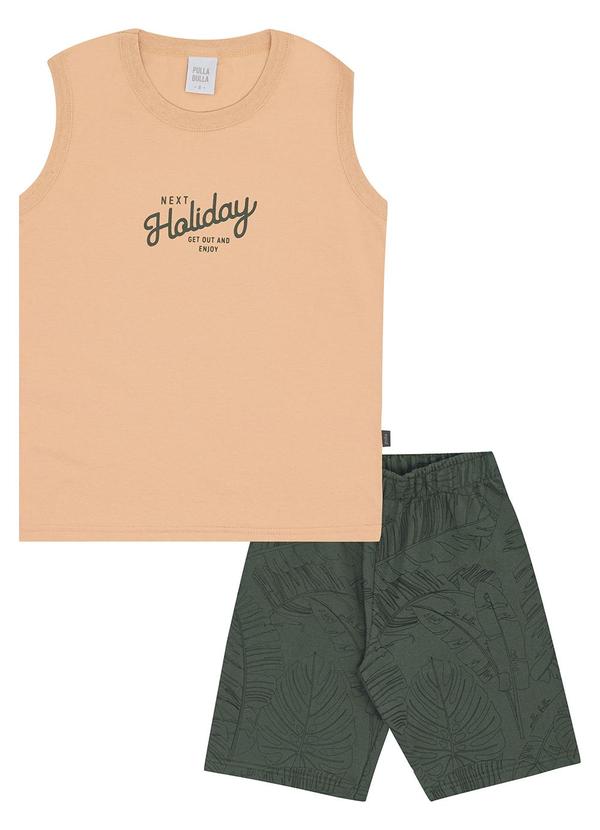 Conjunto Meia Malha Laranja