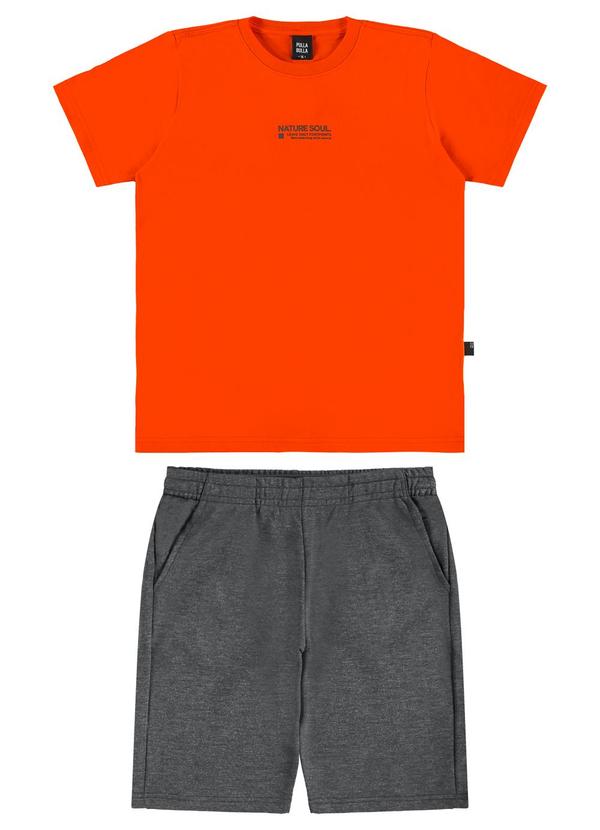 Conjunto Meia Malha Laranja