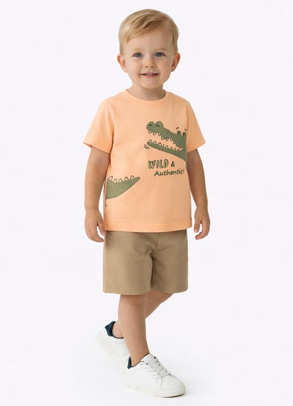 Conjunto Meia Malha Laranja