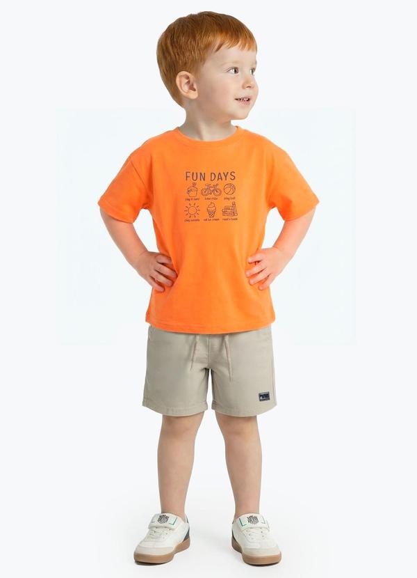Conjunto Meia Malha Laranja