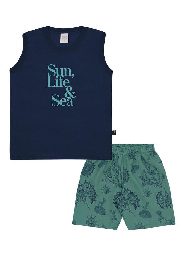 Conjunto Meia Malha Marinho
