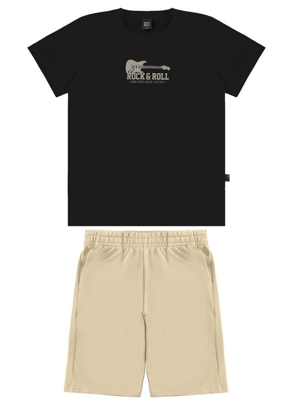 Conjunto Meia Malha Preto