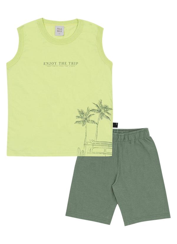 Conjunto Meia Malha Verde