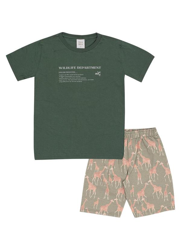 Conjunto Meia Malha Verde