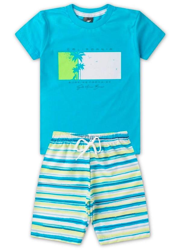 Conjunto Menino California Surfing Kangulu Azul