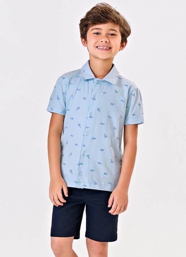 Vista 2 Conjunto Menino Camisa com Bermuda Azul Trick Nick Trick Nick