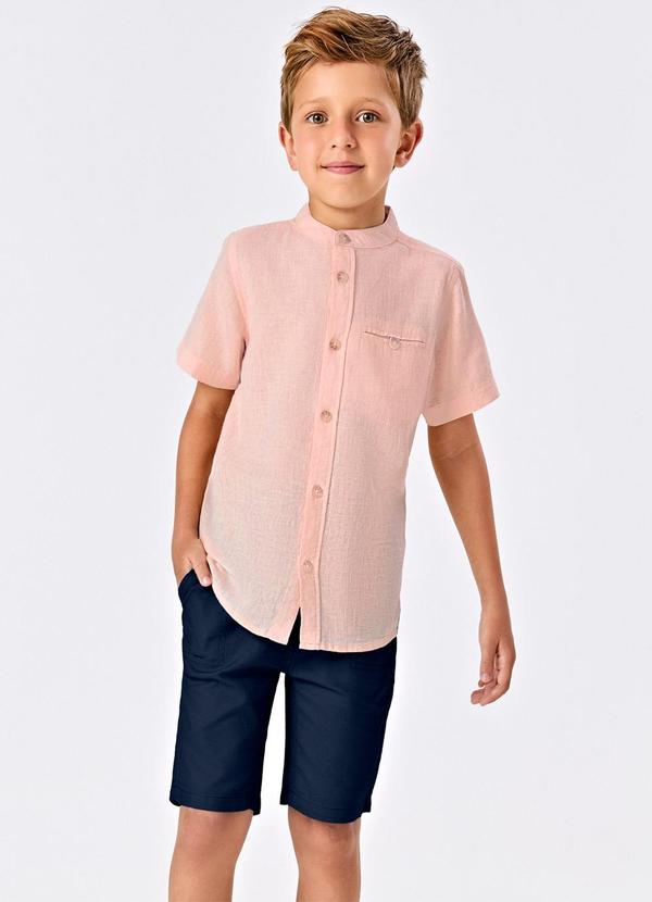 Vista 2 Conjunto Menino Camisa com Bermuda Rosa Trick Nick Trick Nick