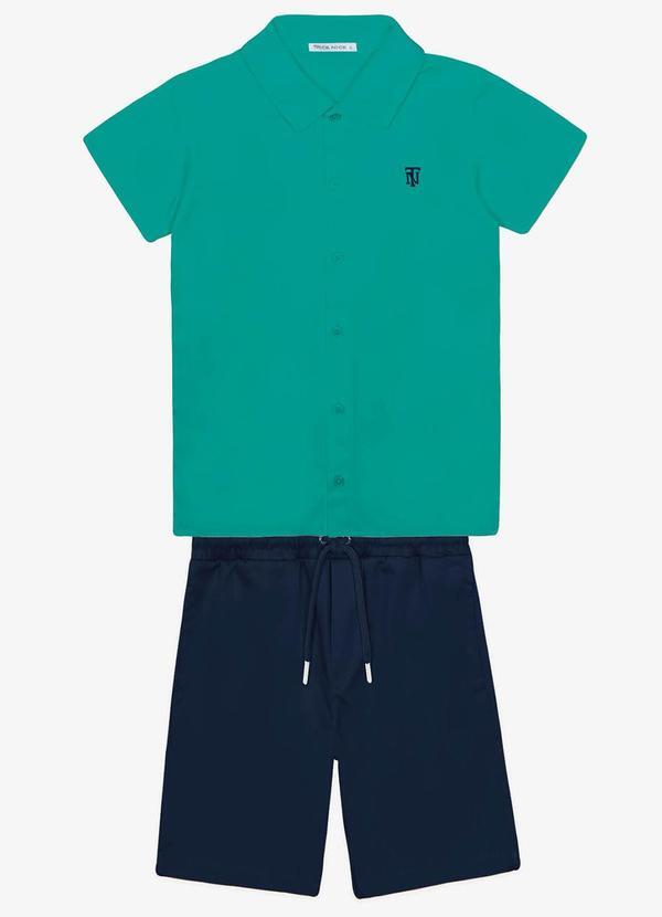 Conjunto Menino Camisa com Bermuda Verde