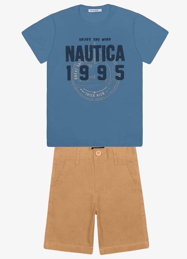 Conjunto Menino Camiseta com Bermuda Azul