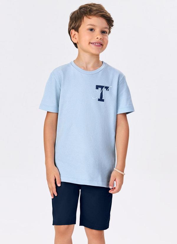 Vista 2 Conjunto Menino Camiseta com Bermuda Azul Trick Nick Trick Nick