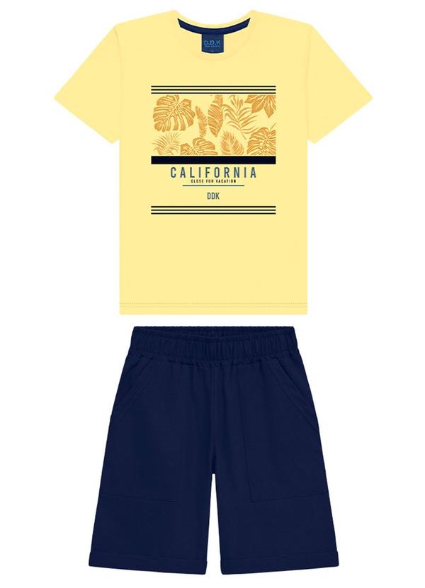 Vista 2 Conjunto Menino Camiseta e Bermuda Amarelo Ddk Ddk