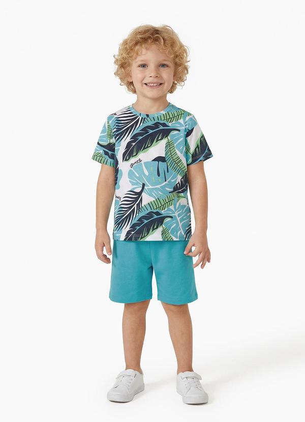 Conjunto Menino Camiseta e Bermuda Azul