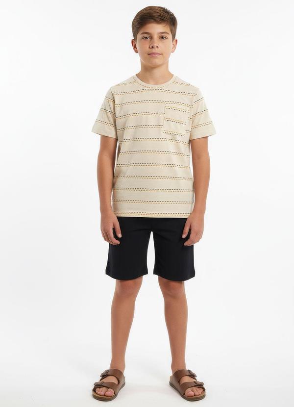 Conjunto Menino Camiseta e BermudaBege
