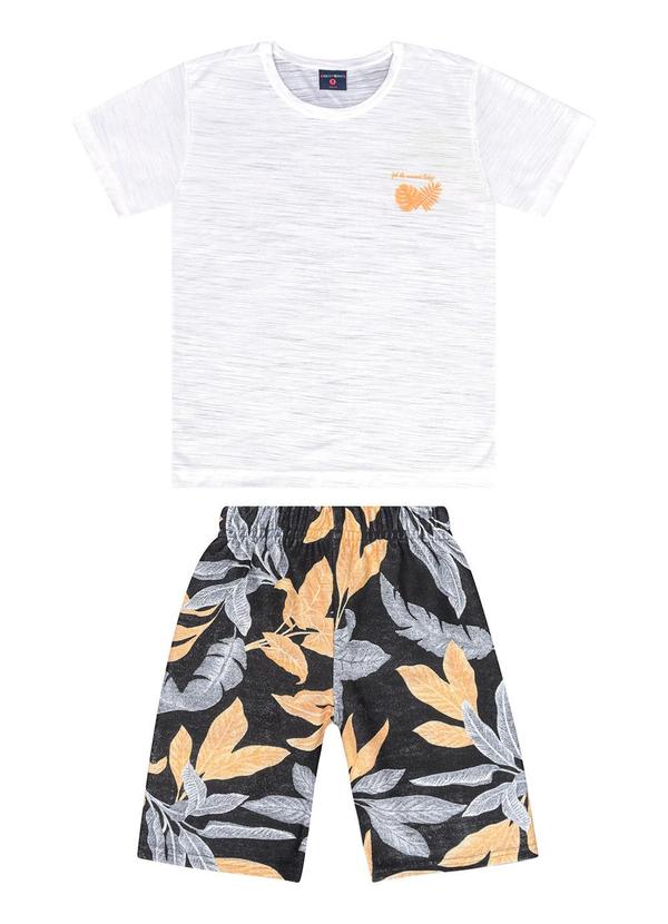 Vista 2 Conjunto Menino Camiseta e Bermuda Bege GULOSEIMA GULOSEIMA