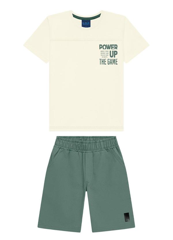 Vista 2 Conjunto Menino Camiseta e Bermuda Bege GULOSEIMA GULOSEIMA