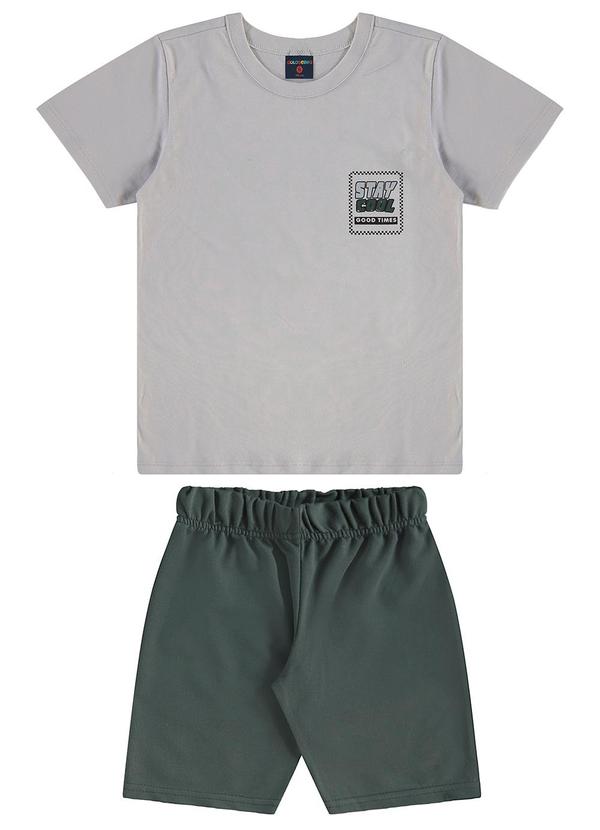 Vista 2 Conjunto Menino Camiseta e Bermuda Cinza GULOSEIMA GULOSEIMA
