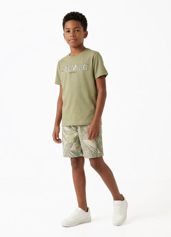 Conjunto Menino Camiseta e Bermuda Verde