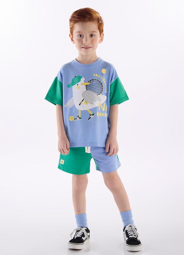 Conjunto Menino Camiseta e Short Azul