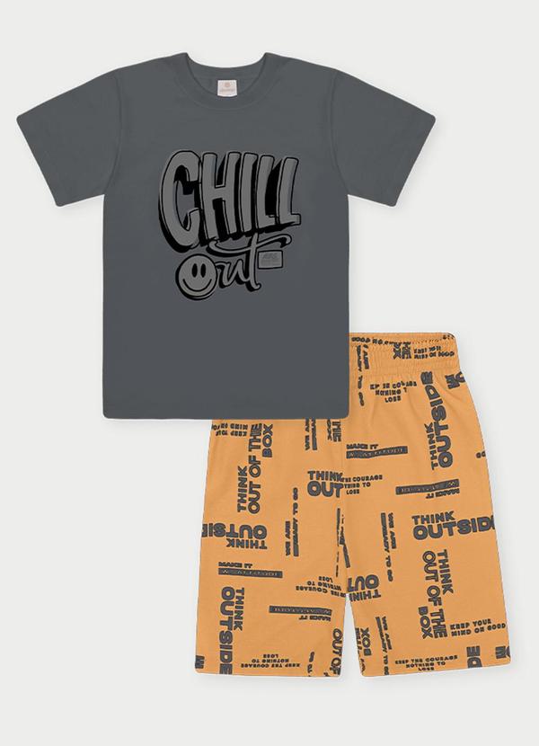 Conjunto Menino Chill Out Cinza