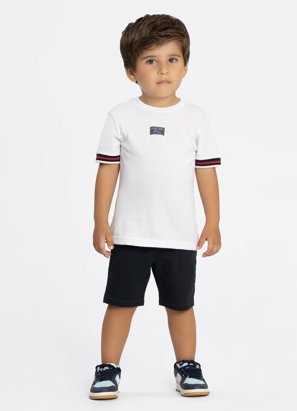 Conjunto Menino com Camiseta e Bermuda Branco