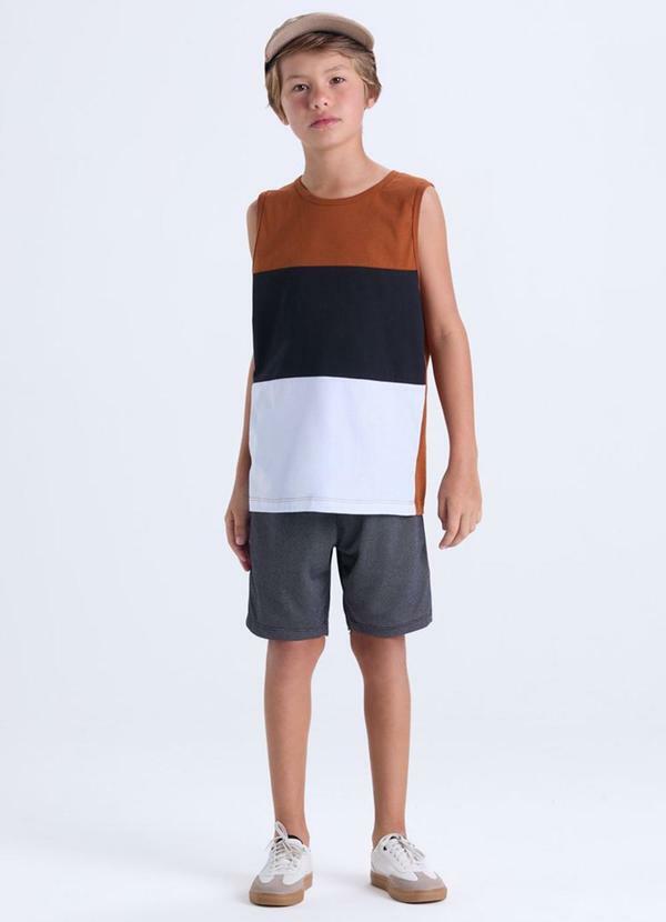 Vista 2 Conjunto Menino Infantil Regata Tricolo Caramelo VIDA COSTEIRA VIDA COSTEIRA