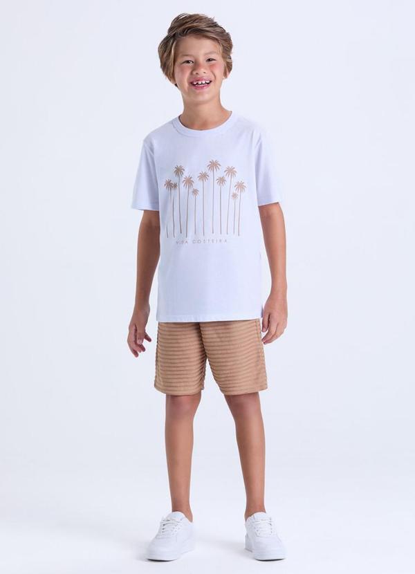Vista 2 Conjunto Menino Infantil Tropical Branco VIDA COSTEIRA VIDA COSTEIRA