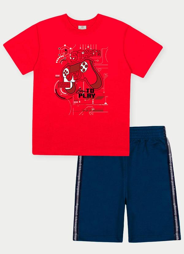 Conjunto Menino Joystick Vermelho