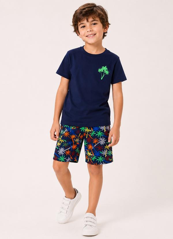 Conjunto Menino Palmeiras Verão Azul Marinho