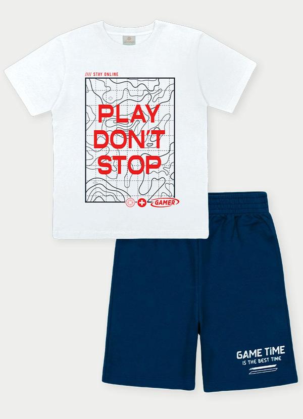Conjunto Menino Play Branco