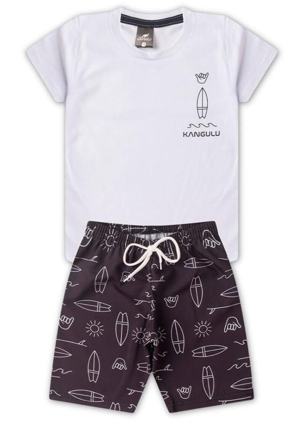 Conjunto Menino Praia Kangulu Branco