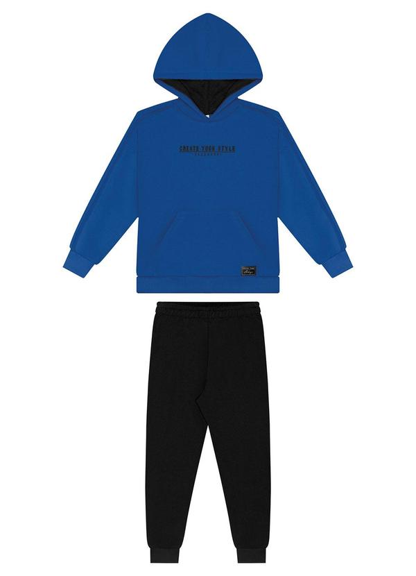 Vista 2 Conjunto Moletom Capri Azul Alakazoo Alakazoo