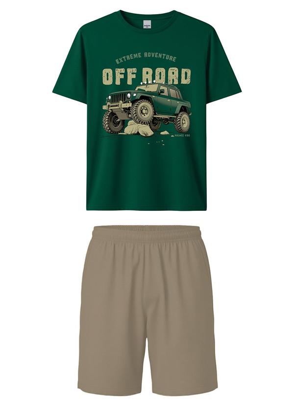 Conjunto Off Road em Puff Verde Escuro