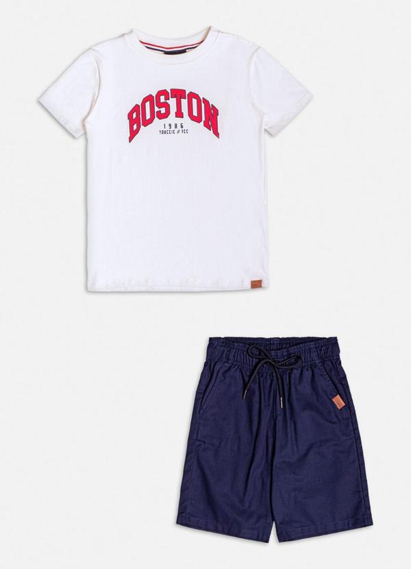 Conjunto Off White com Estampa Branco