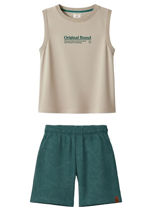 Conjunto Original Brand em Malha Cáqui