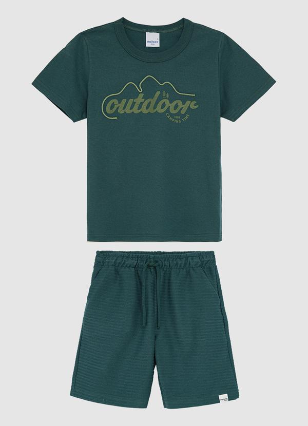 Conjunto Outdoor em Moletinho Verde