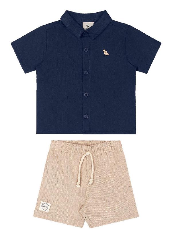 Conjunto para Bebê Camisa e Bermuda Azul