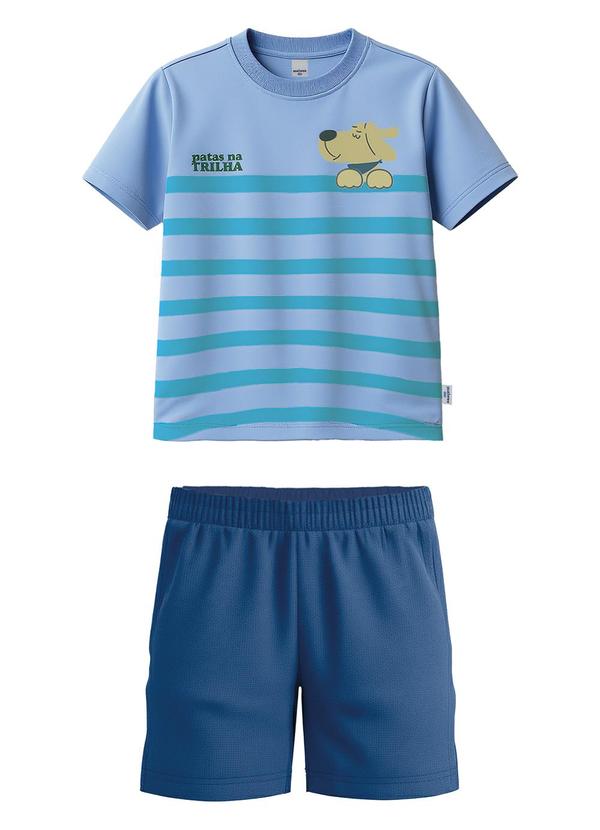 Conjunto Patas na Trilha Azul Pastel