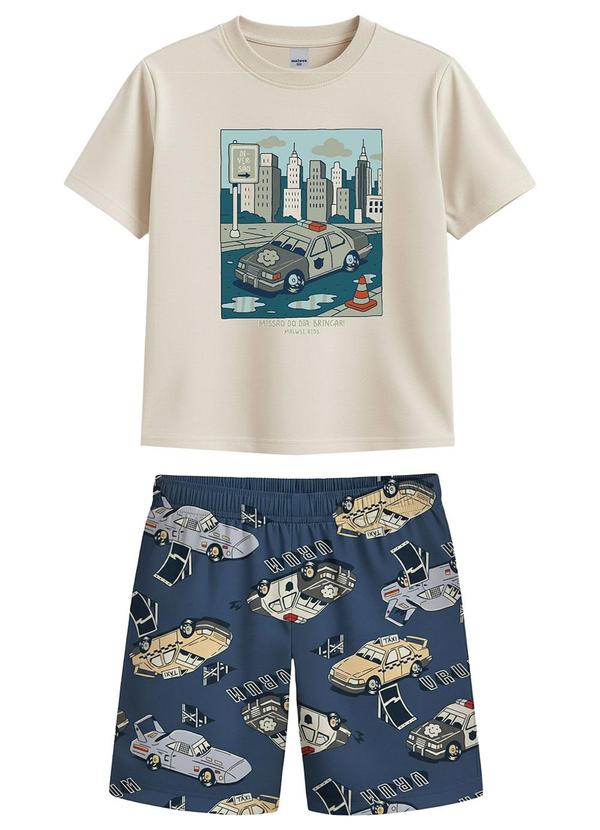 Conjunto Patas na Trilha em Moletinho Off White
