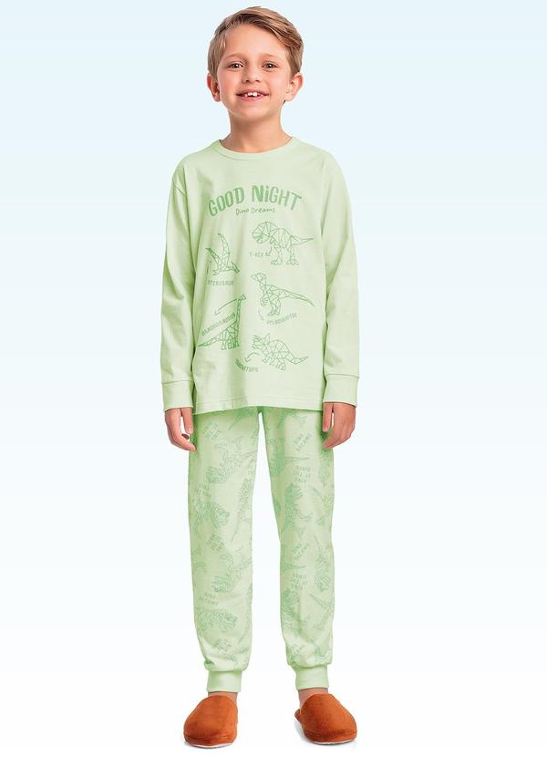 Conjunto Pijama Camiseta e Calça Verde