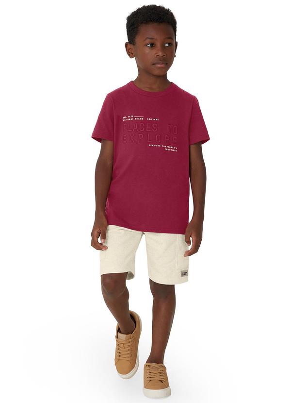 Conjunto Places To Explore em Moletinho Vermelho